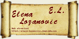 Elena Lozanović vizit kartica